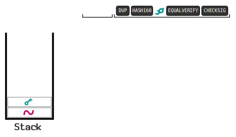 The DUP opcode duplicates the top element on the stack.